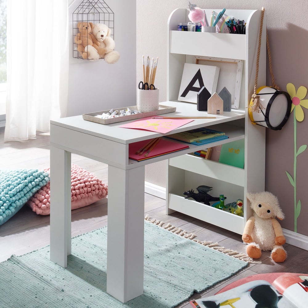 Kinderschreibtisch aus Spanplatte, 90 cm Weiß - Maisons Du Monde