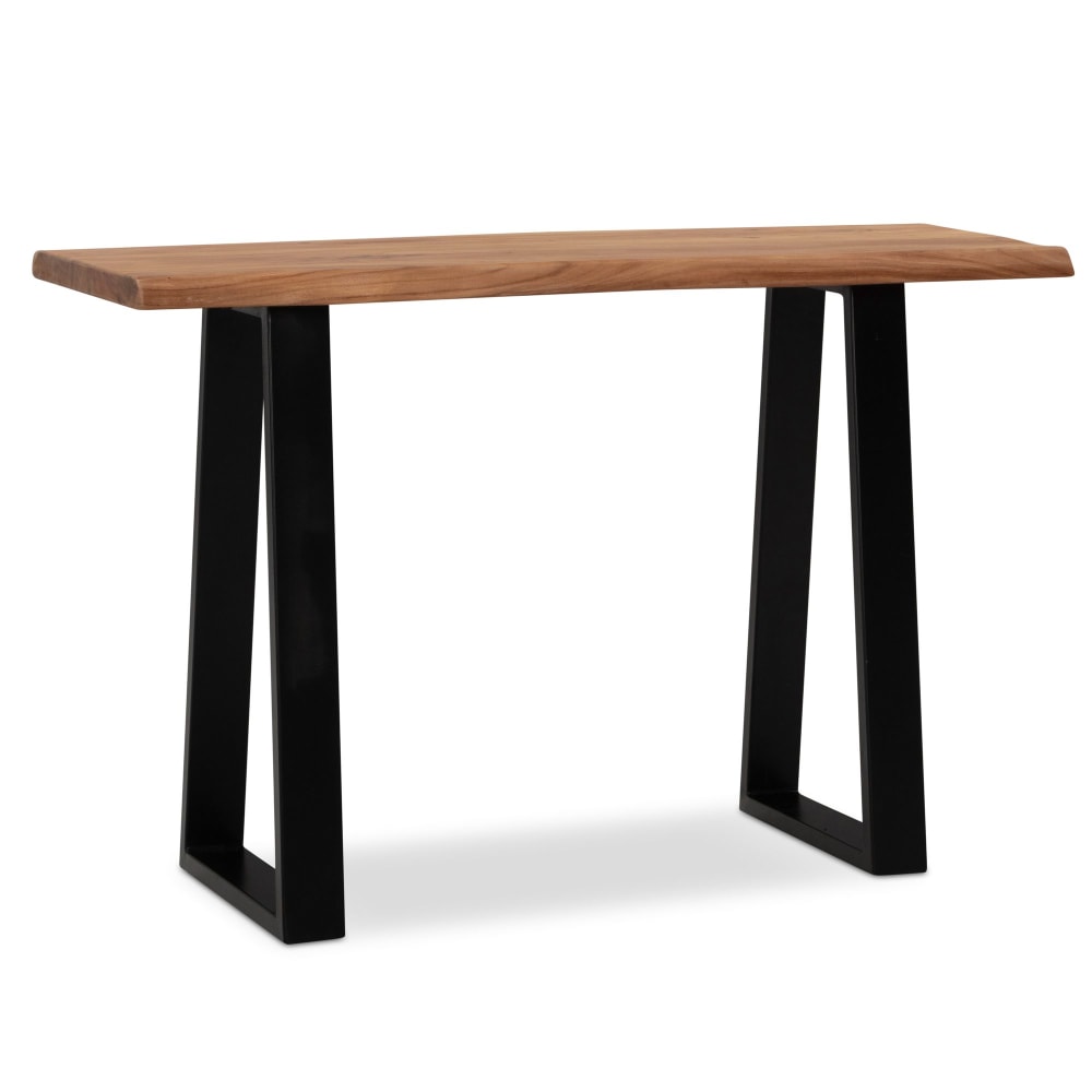 Bureau 118 cm en bois d'acacia massif, marron Bureau 118 cm en bois d'acacia massif, marron