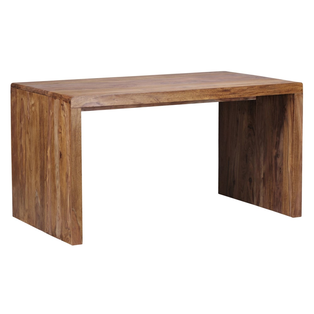Bureau 140 cm en bois de sheesham massif, marron Bureau 140 cm en bois de sheesham massif, marron