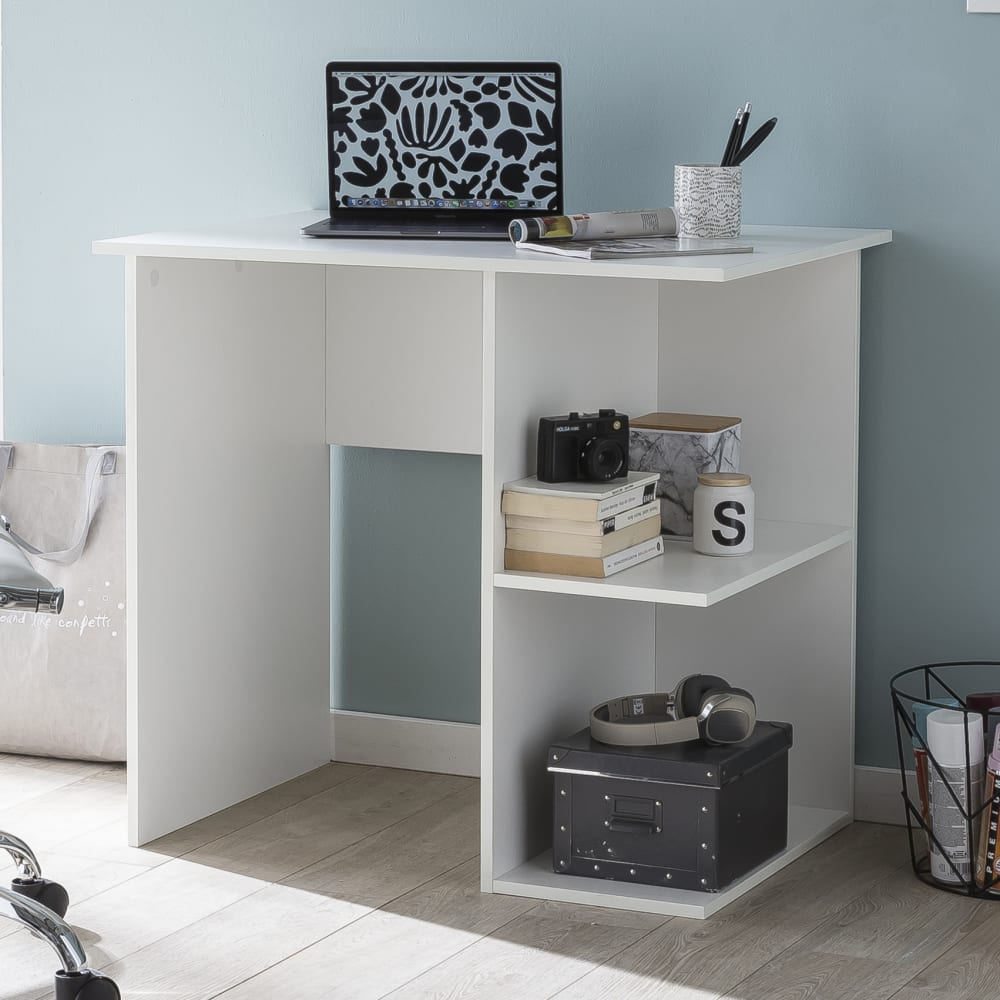 Schreibtisch aus Spanplatte, 82 cm Weiß - Maisons Du Monde