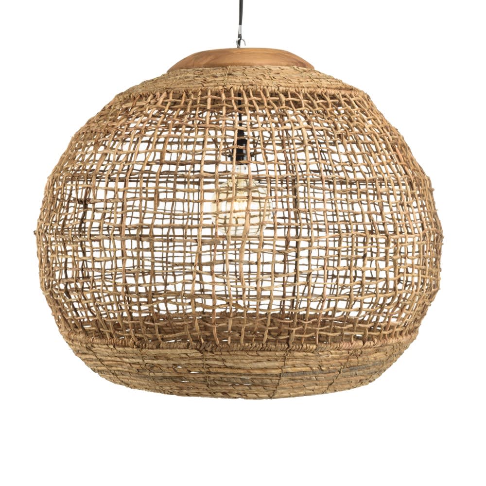 Hängeleuchte "Kugel" 83x83cm natur Abaca - Maisons Du Monde