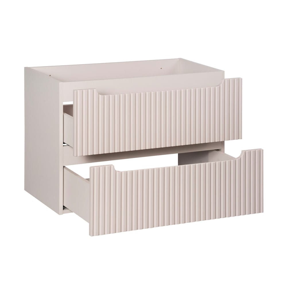 Einzelner Unterbauwaschtisch 80cm Melamin Kaschmir - Maisons Du