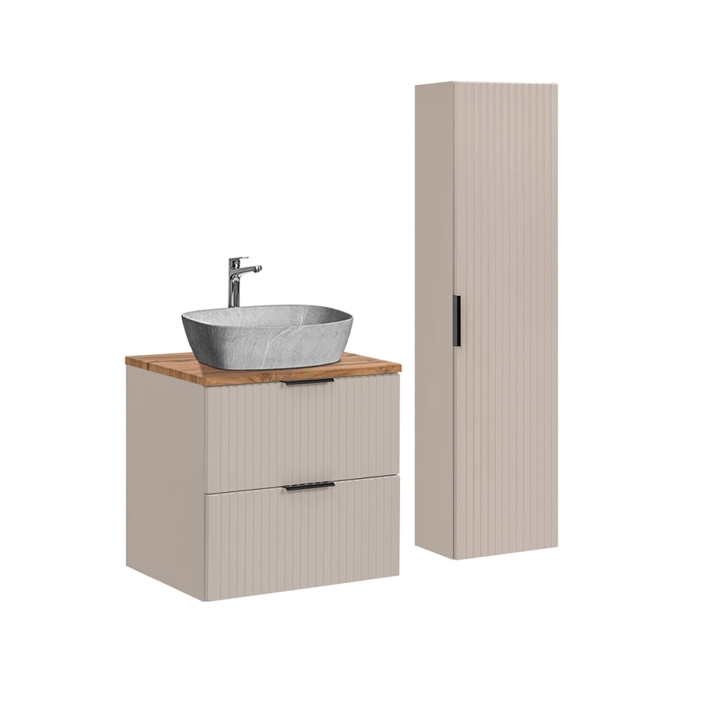 Ensemble meuble vasque - pierre