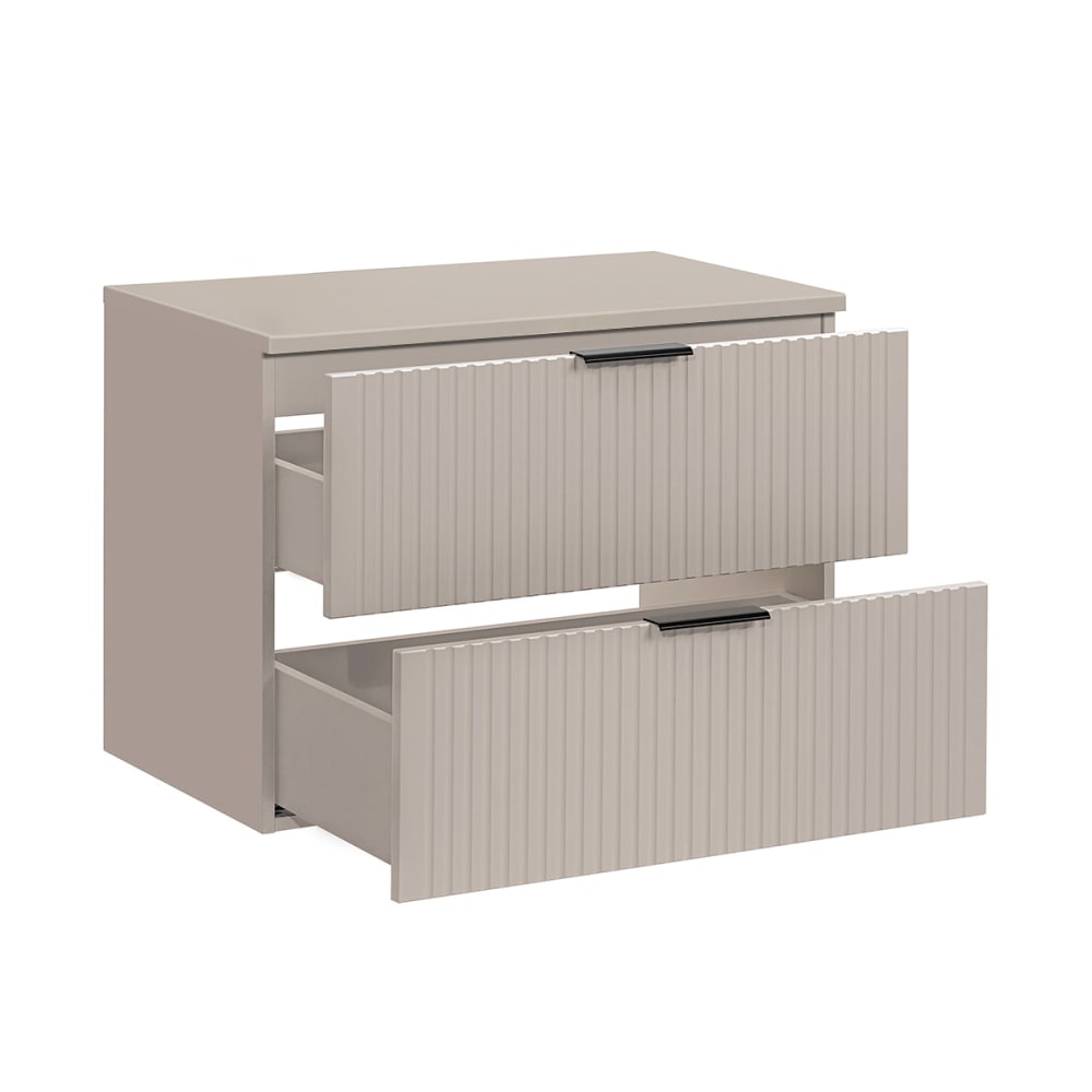 Waschtischunterschrank 80cm Waschtisch Melamin Kaschmir - Maisons