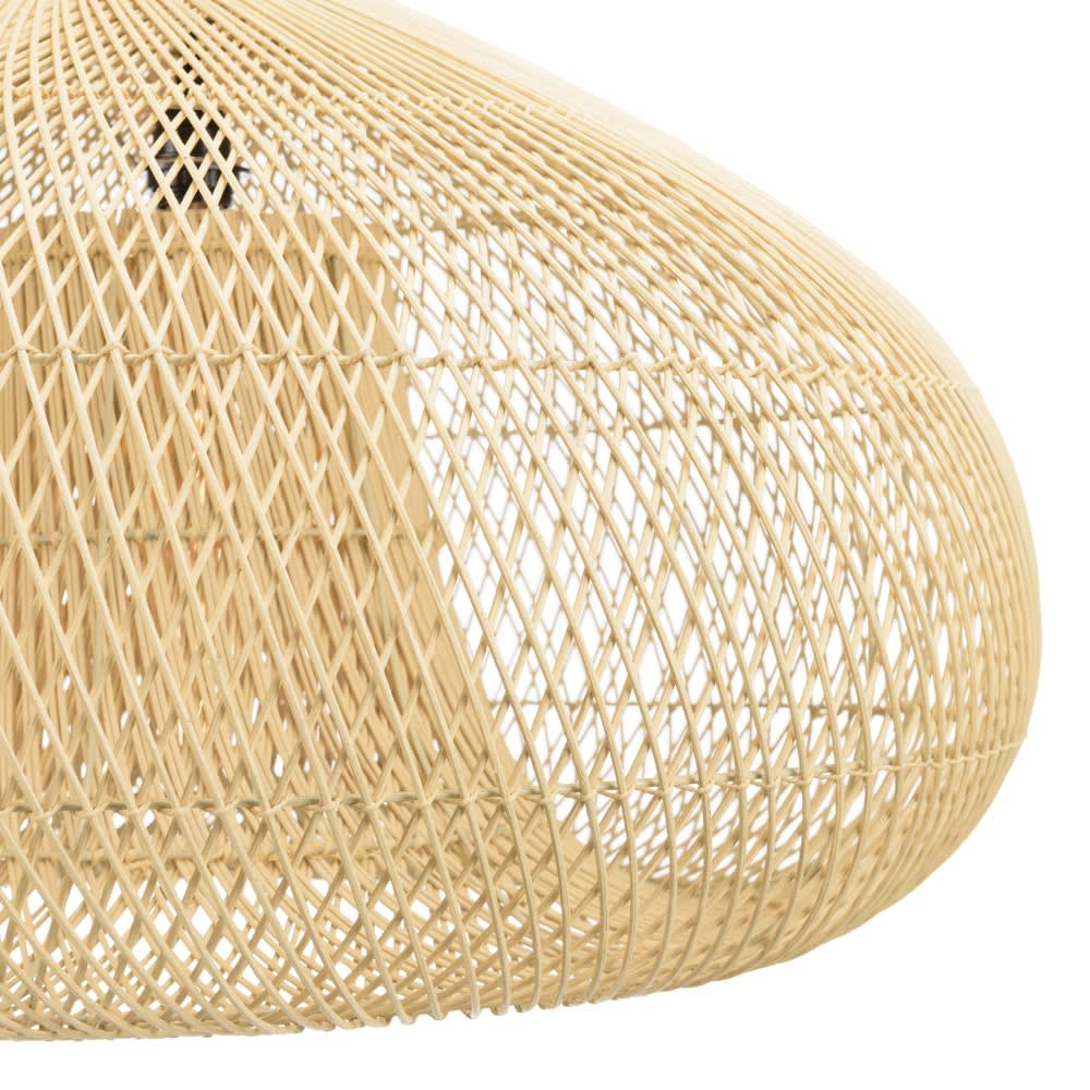 Suspension ''entonnoir'' 80x80cm rotin couleur naturelle/teck — vue 4