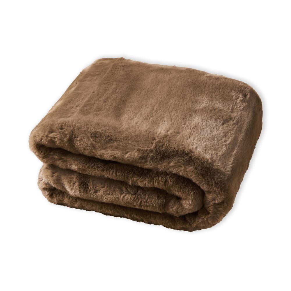Plaid fausse fourrure 130x150 cm - Maisons du Monde