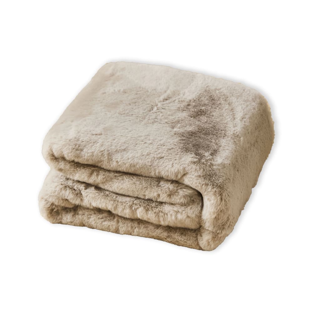 Plaid fausse fourrure 130x150 cm - Maisons du Monde