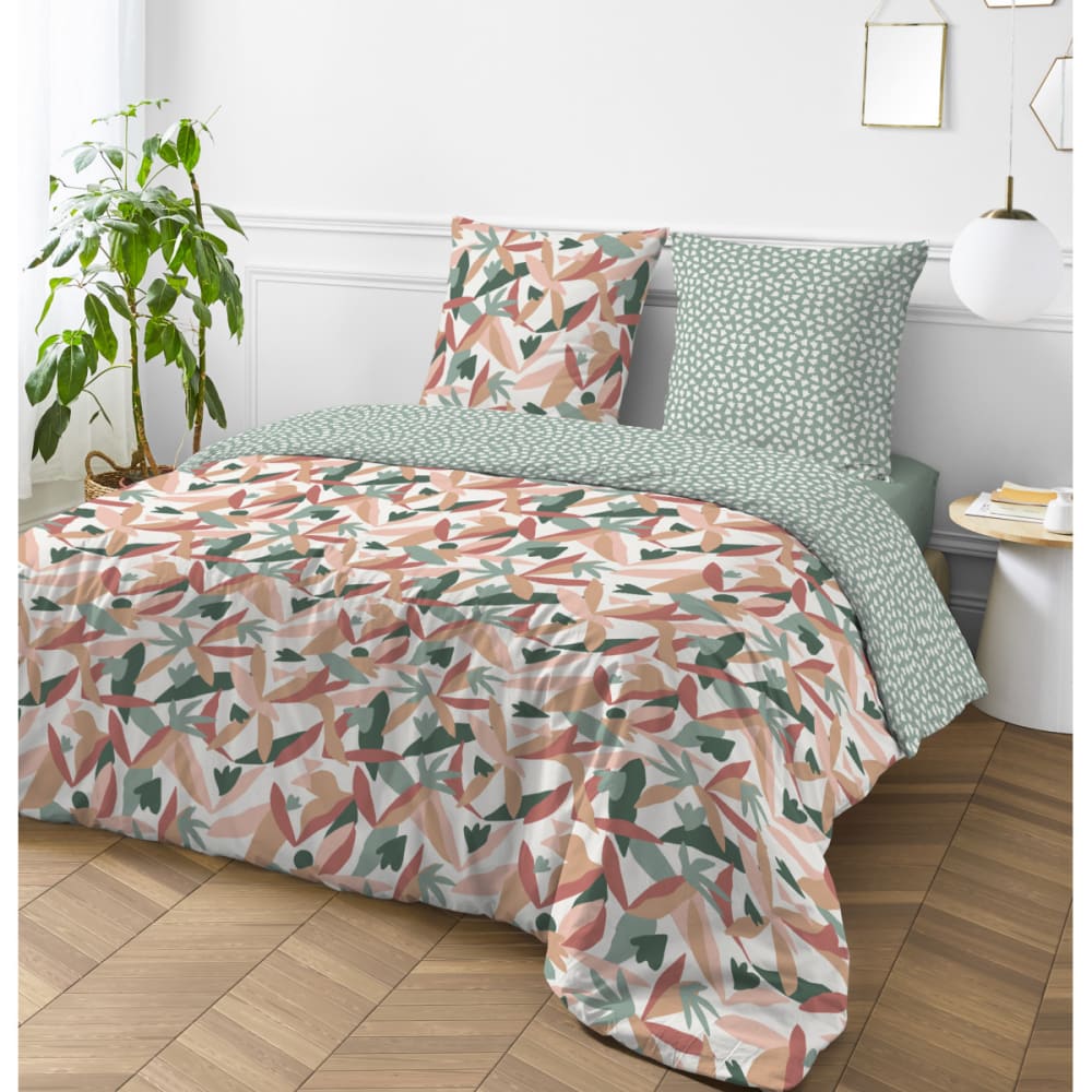 Parure de lit 2 personnes motif abstrait réversible 240x220cm