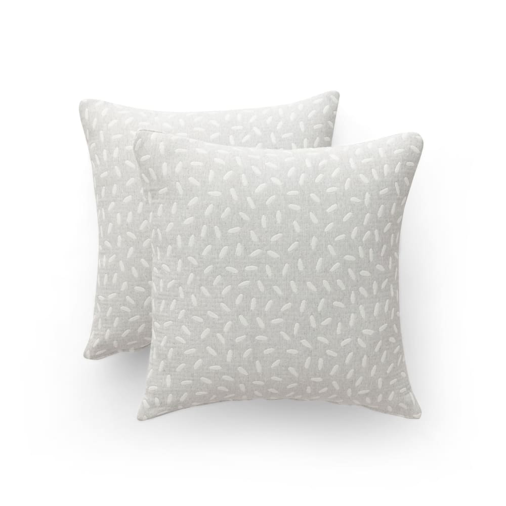 Gamusi 2er-Set Kissenbezügen aus Baumwolle, Grau 45x45 cm style modern Grau Öko-Tex Zertifikat Baumwolle