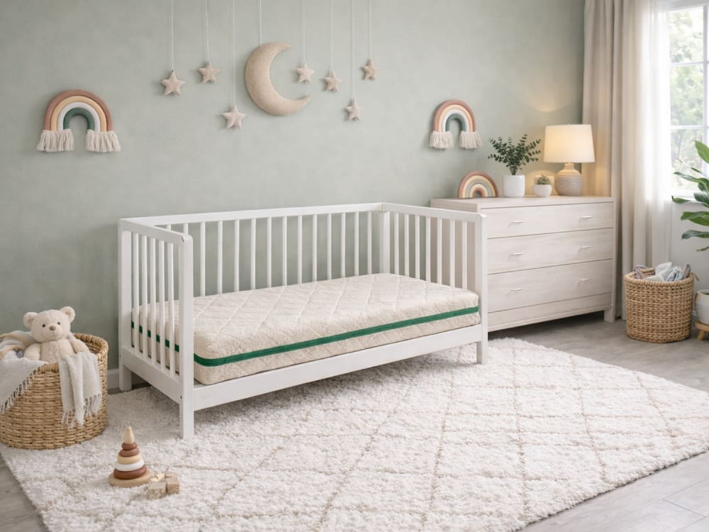 Dormissimo Babymatratze Kern 100 % waschbar, atmungsaktiv 60X120X11 CM WEISS VISKOSE Baby