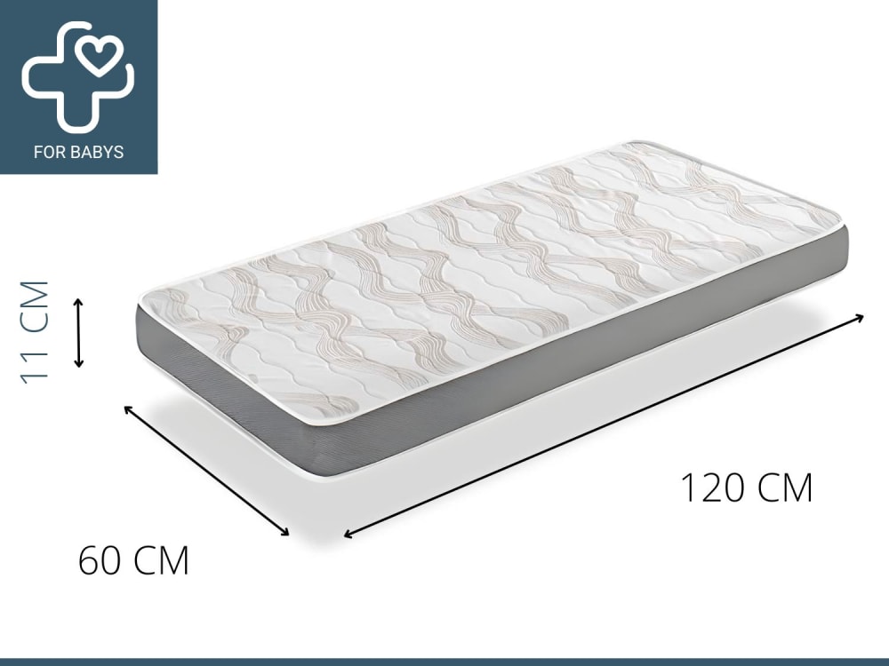 Babymatratze atmungsaktiv und ergonomisch 60X120X11 CM - Maisons