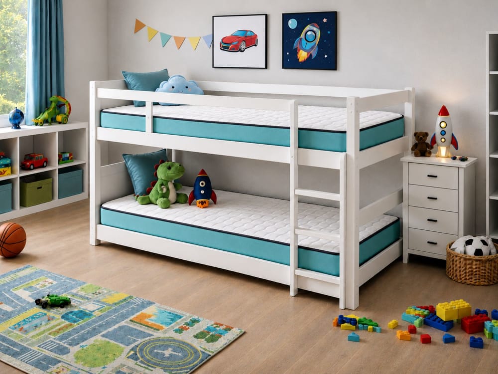 Dormissimo 2X Matratzen CONFORT PRO 90x190 -H2- Hohe 14 cm WEISS VISKOSE Baby