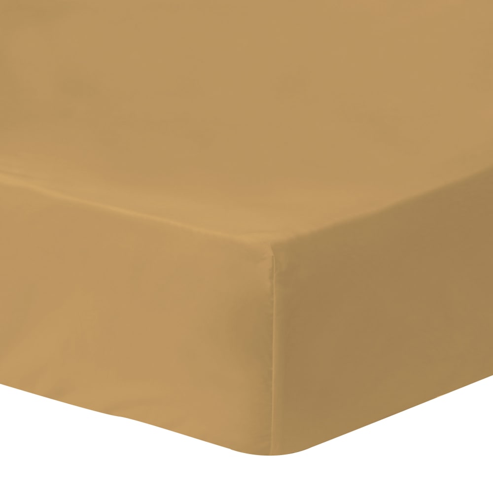 Drap-housse uni en coton Miel