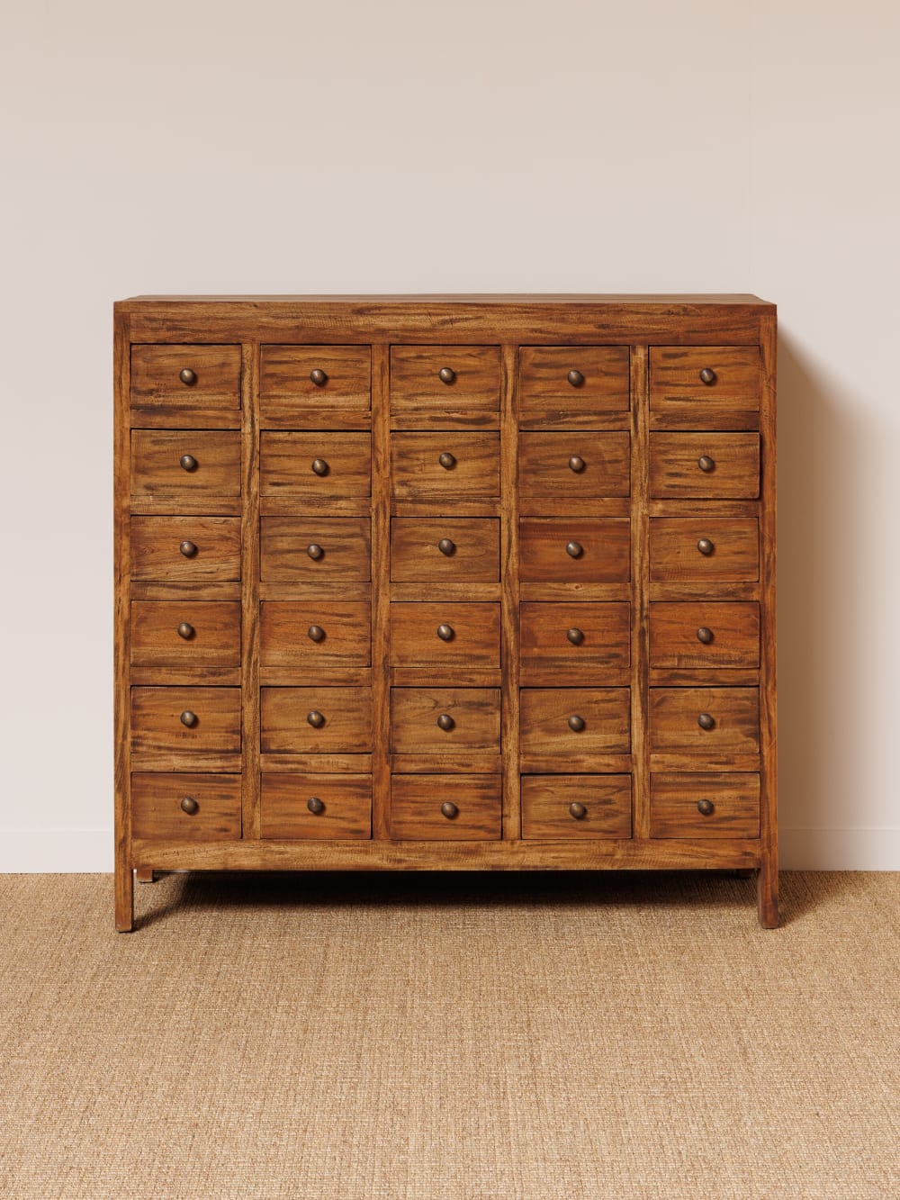 Commode avec 30 tiroirs en acajou marron - Maisons du Monde