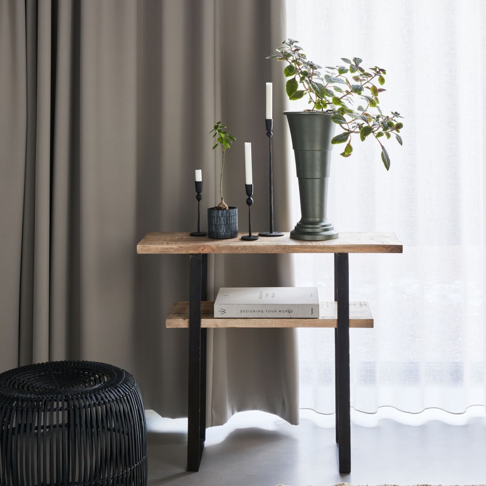 Console en bois clair et noir - Maisons du Monde