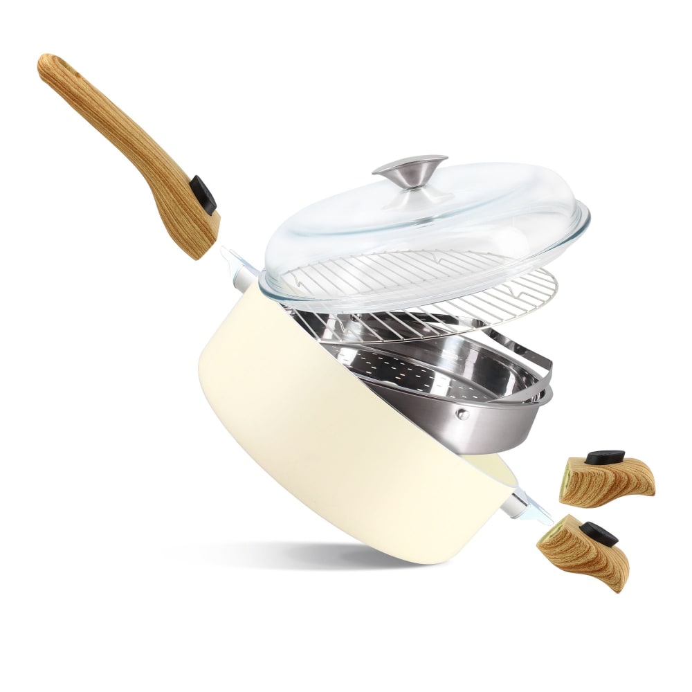 Poêle multifonction en revêtement céramique - tous feux