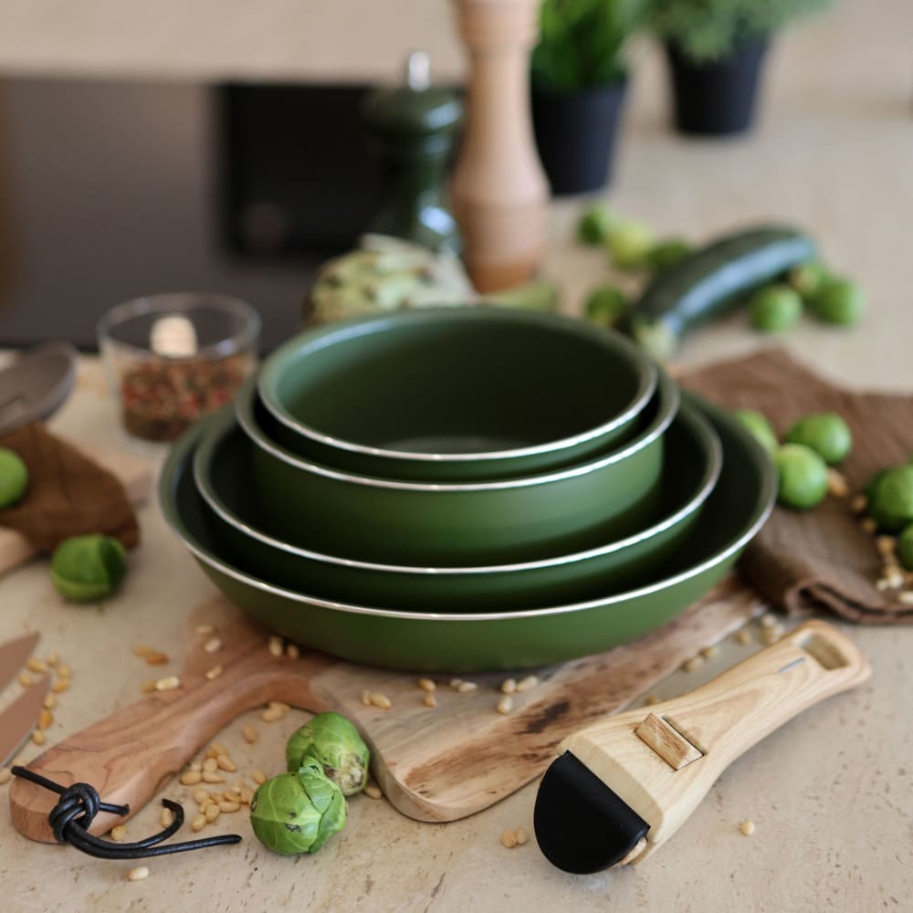 Set de 5 pièces en aluminium recyclé olive - tous feux - Maisons du Monde