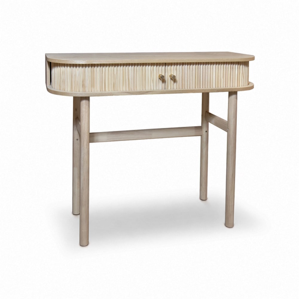 Console en bois clair avec portes coulissantes - Maisons du Monde