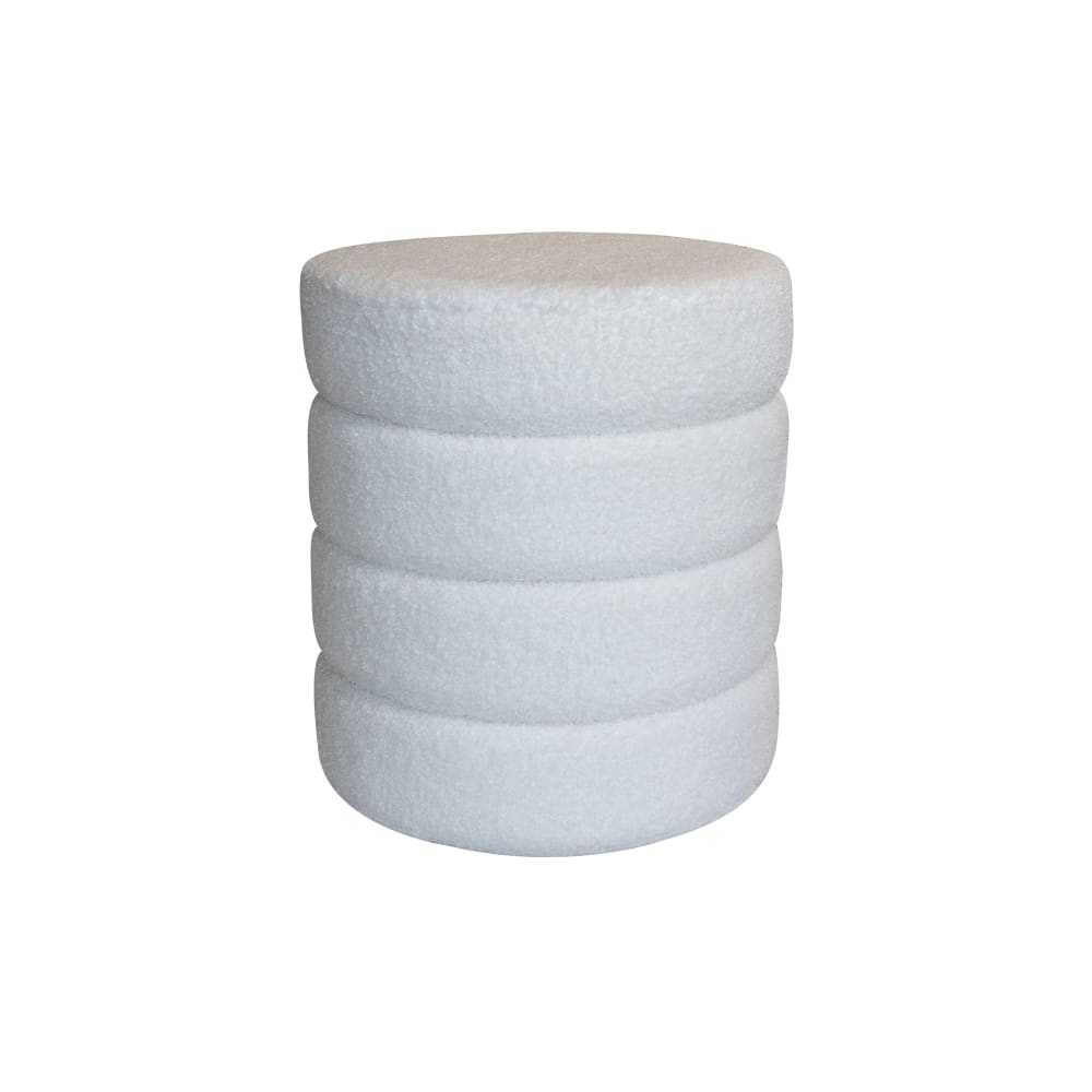 pouf en tissu bouclette