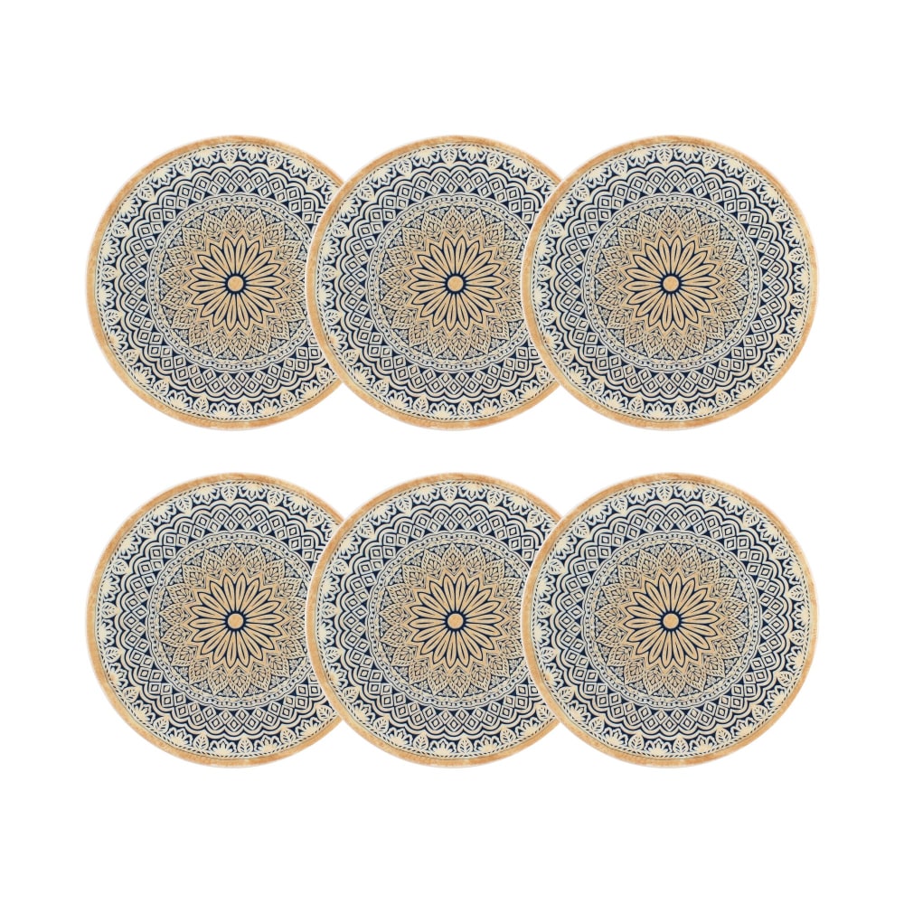 Lot de 6 assiettes à dessert en porcelaine 20cm Lot de 6 assiettes à dessert en porcelaine 20cm