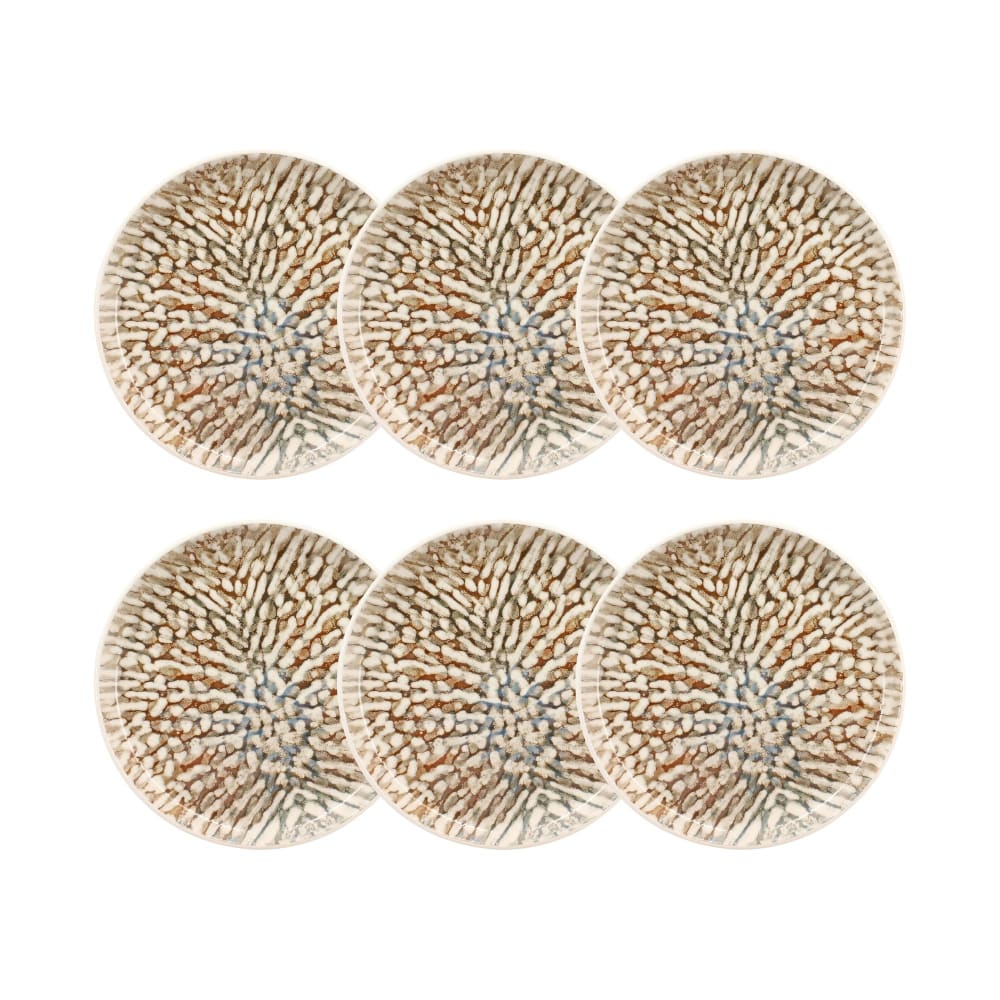 Lot de 6 assiettes plates en grès 26cm
