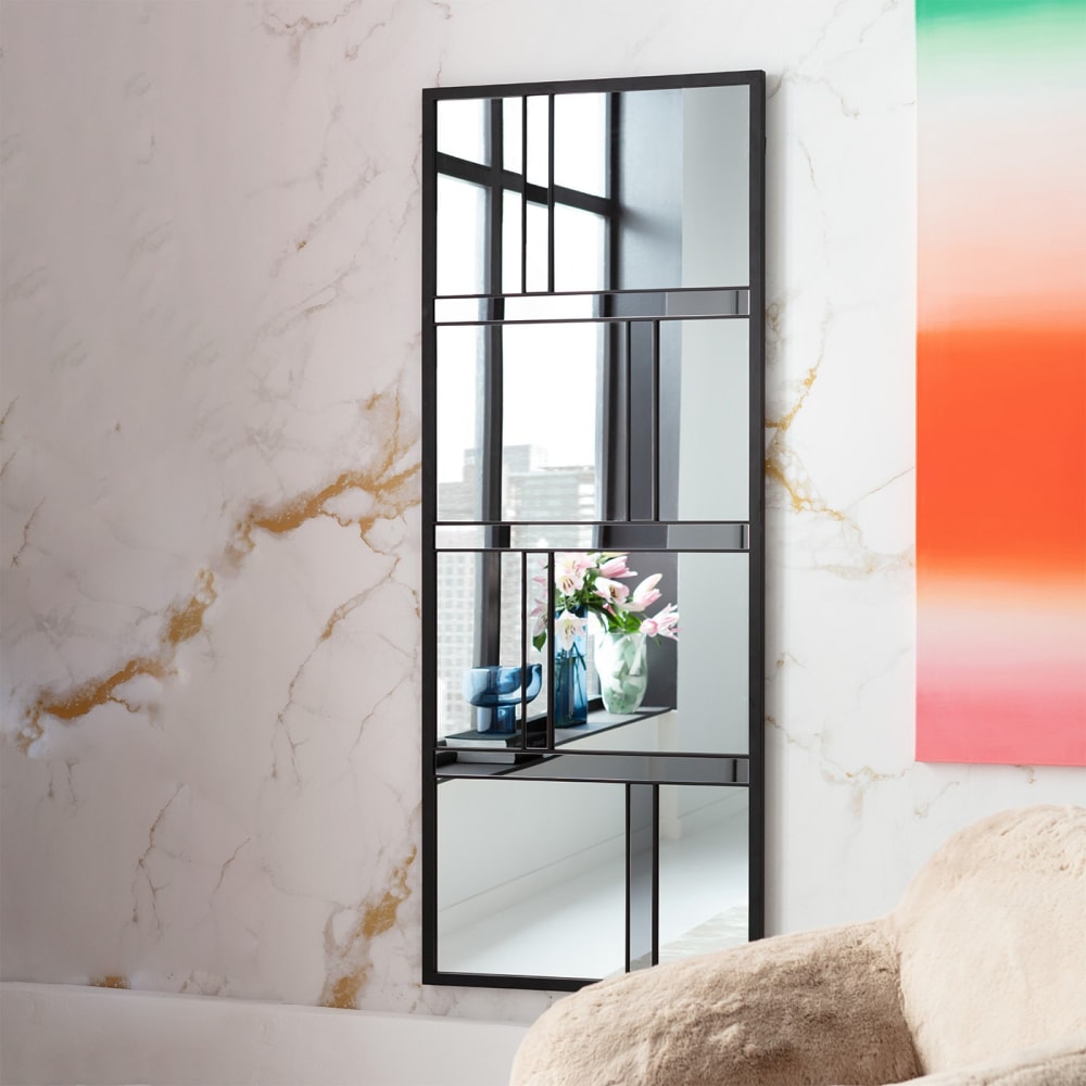 Miroir en acier noir 182x71 - Maisons du Monde