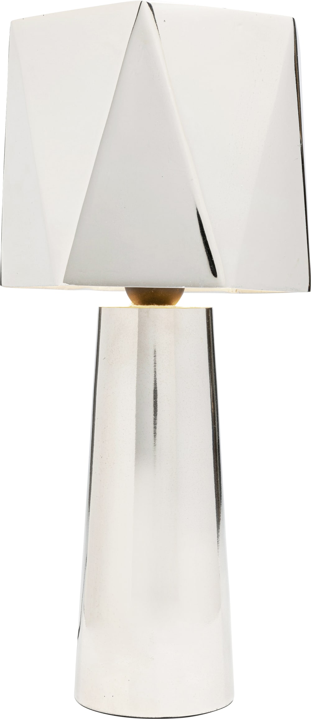 Lampe en acier et aluminium argenté