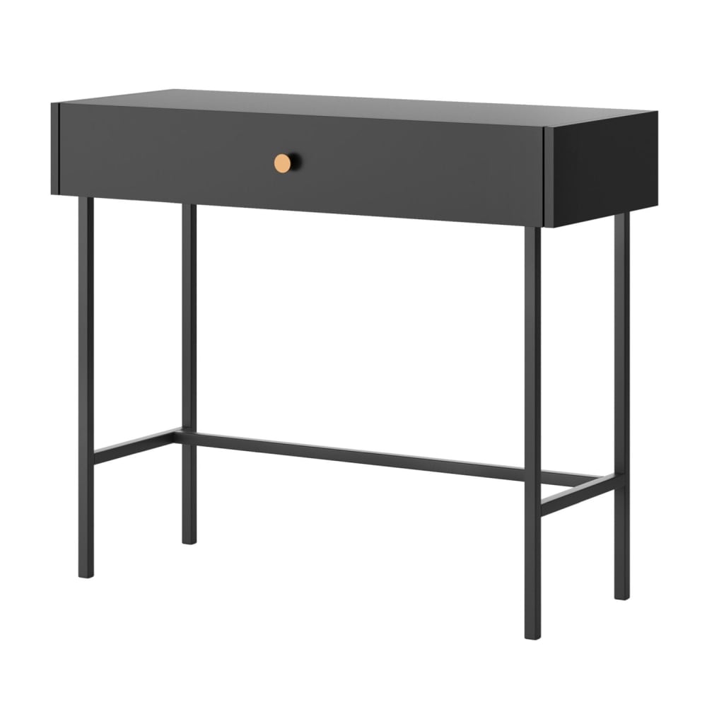 Selsey Schminktisch mit Schublade, Schwarz, 93 cm style modern Schwarz Spanplatte