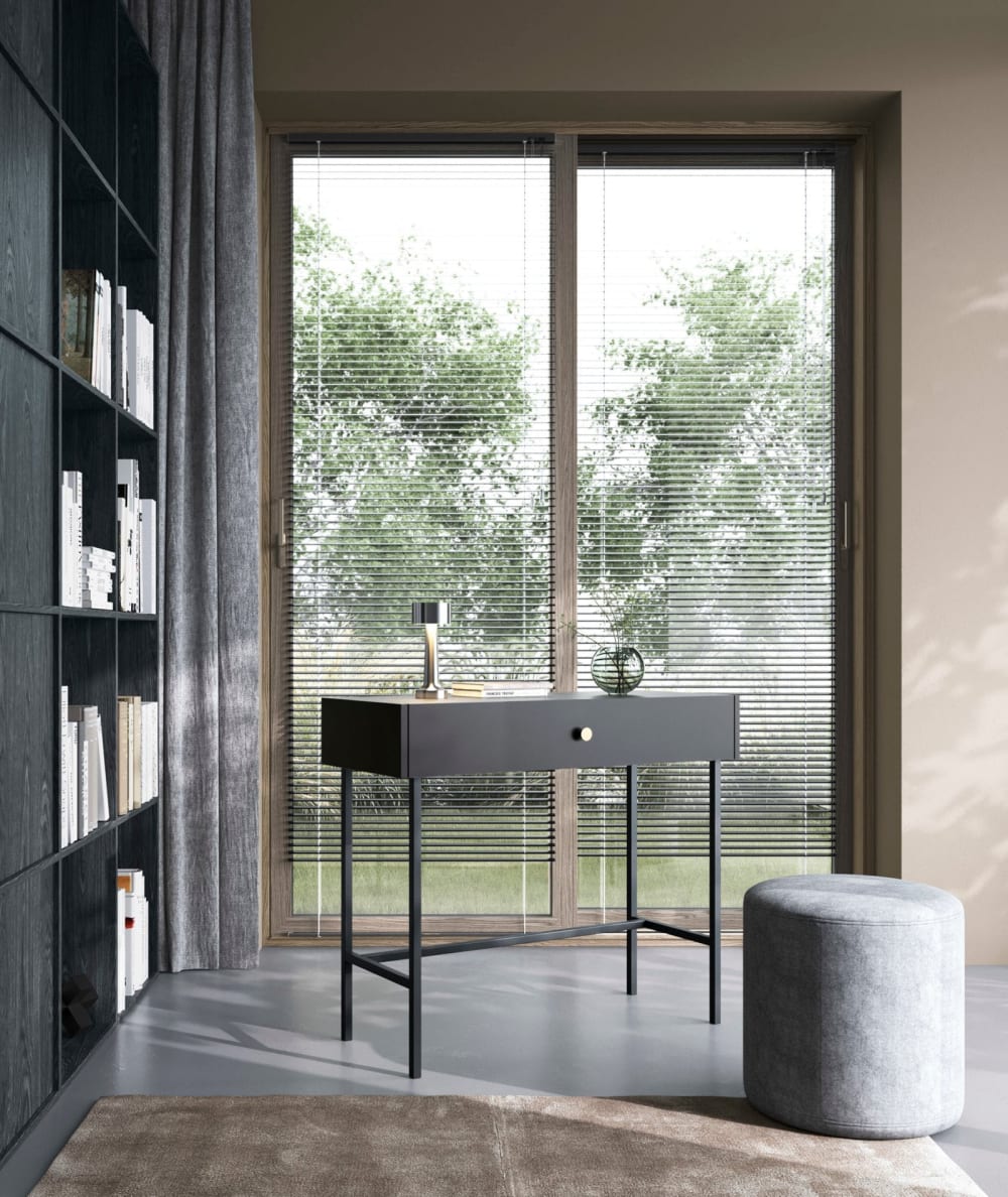Schminktisch mit Schublade, Schwarz, 93 cm - Maisons Du Monde