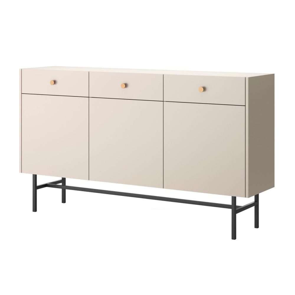 Selsey Sideboard 3-türig, greige, 155 cm style modern Taupe Spanplatte