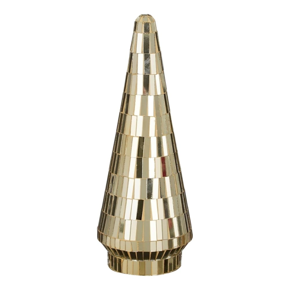 Sapin de noël décoratif doré verre h33xl13xl13cm Sapin de noël décoratif doré verre h33xl13xl13cm