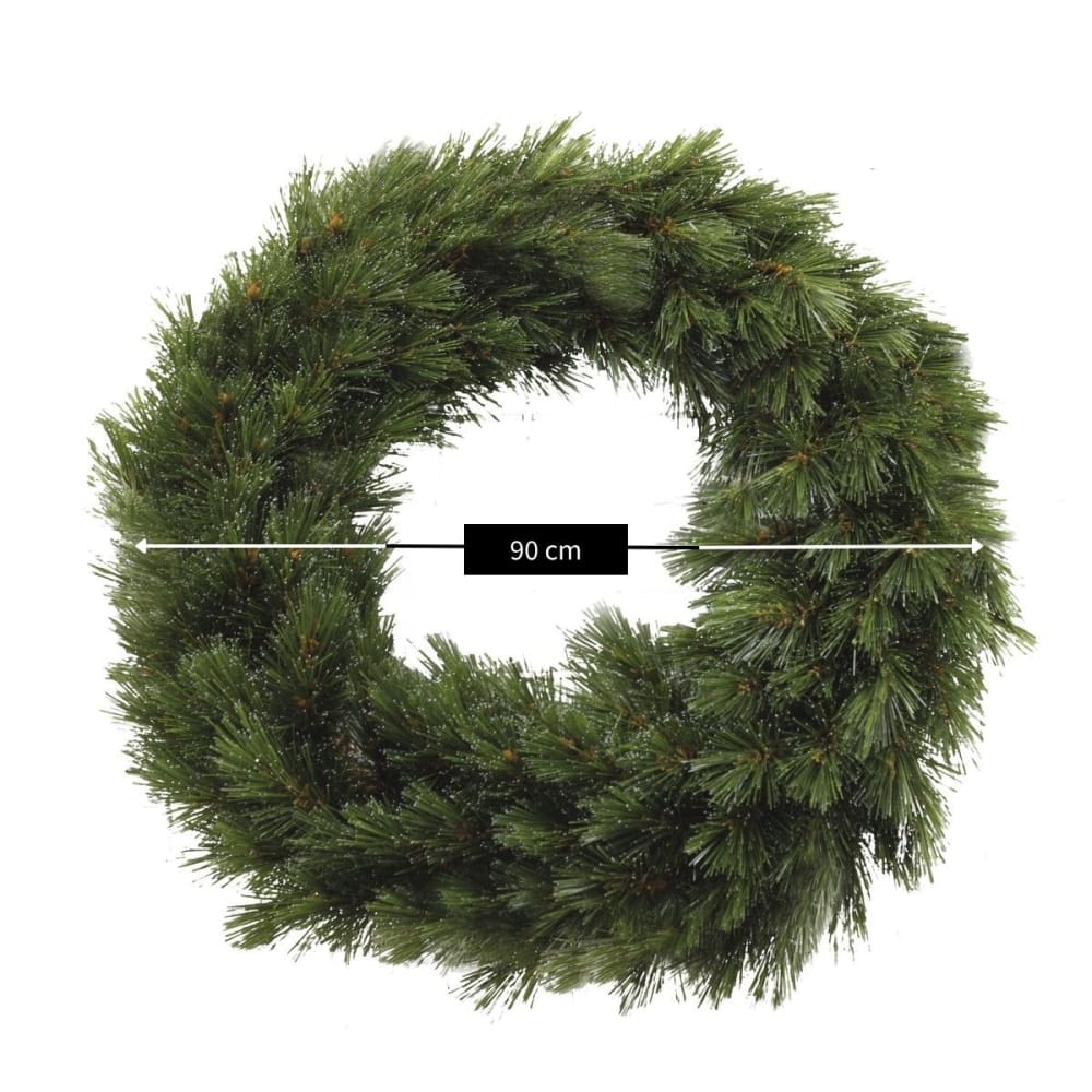 Kranz Forest frosted Grün Eisen H20xB90xL90cm - Maisons Du Monde