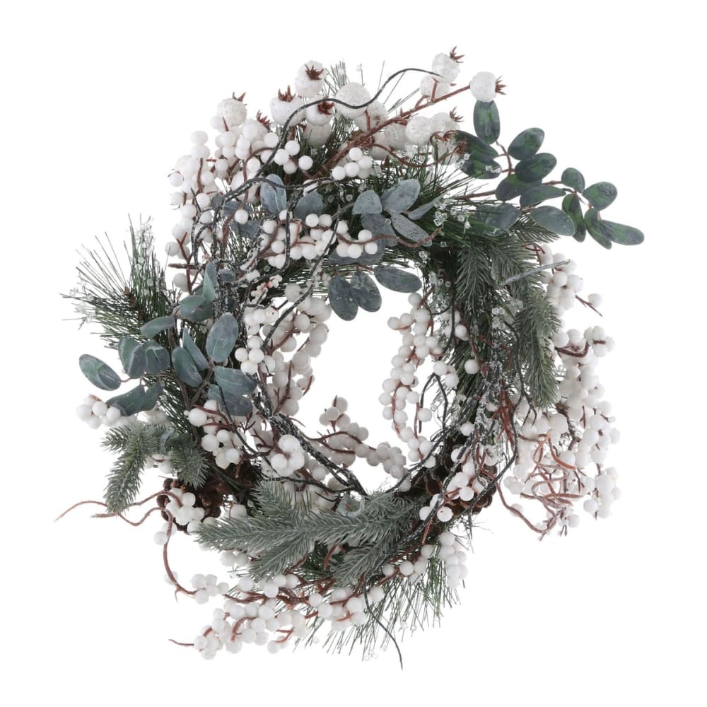 House of Seasons Couronne vert styromousse h10xl40xl40cm - Pvc - Poly Chlorure De Vinyle