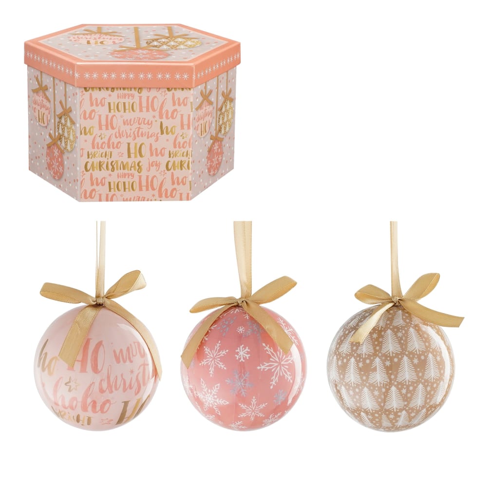 Bolas de navidad irrompibles durazno - lote de 14