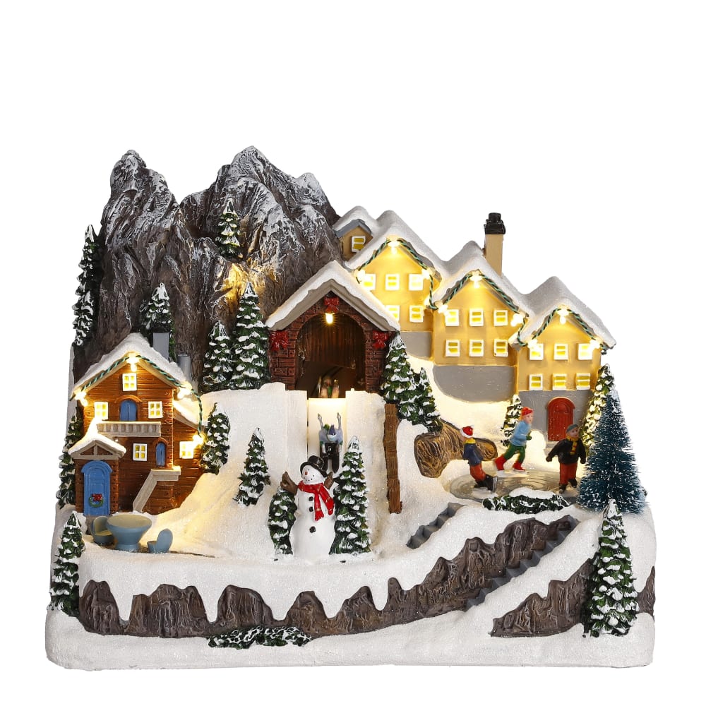 Miniatura de la aldea de navidad escena invernal alt. 24