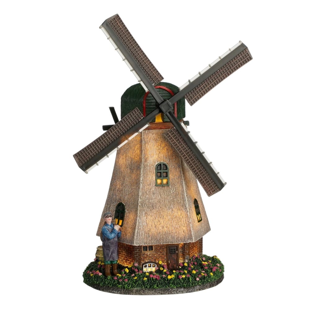 LuVille Village de noël multicolores plastique h28xl14xl20cm - Pvc - Poly Chlorure De Vinyle Décoration de Noël