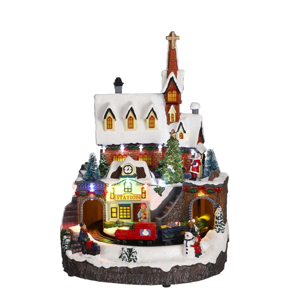 Miniatura de la aldea de navidad estación de tren alt. 33