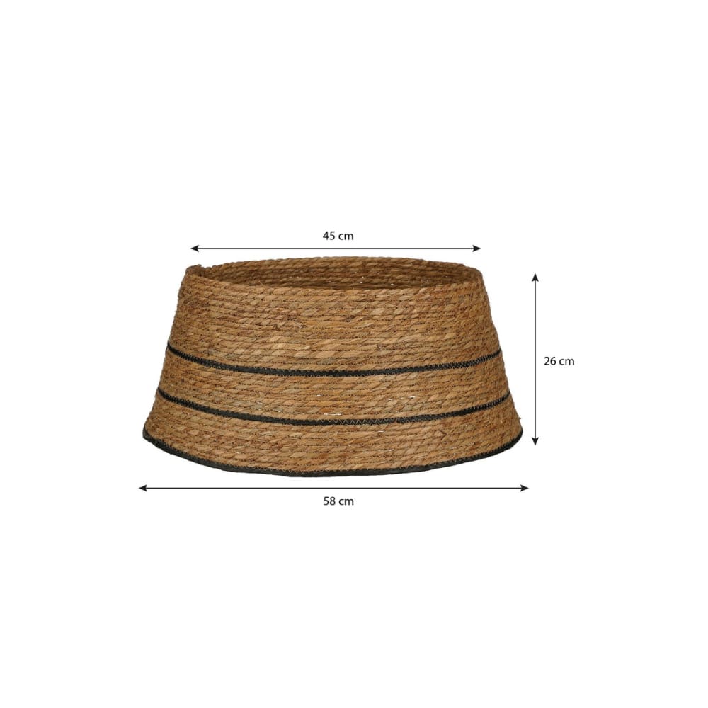 Weihnachtsbaumdecke  Braun Seegras H26xB58xL58cm - Maisons Du