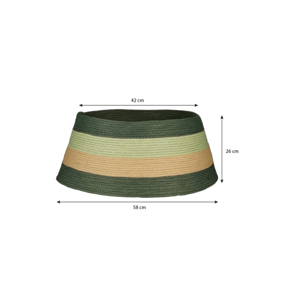 Weihnachtsbaumdecke  Grün Seegras H26xB58xL58cm - Maisons Du