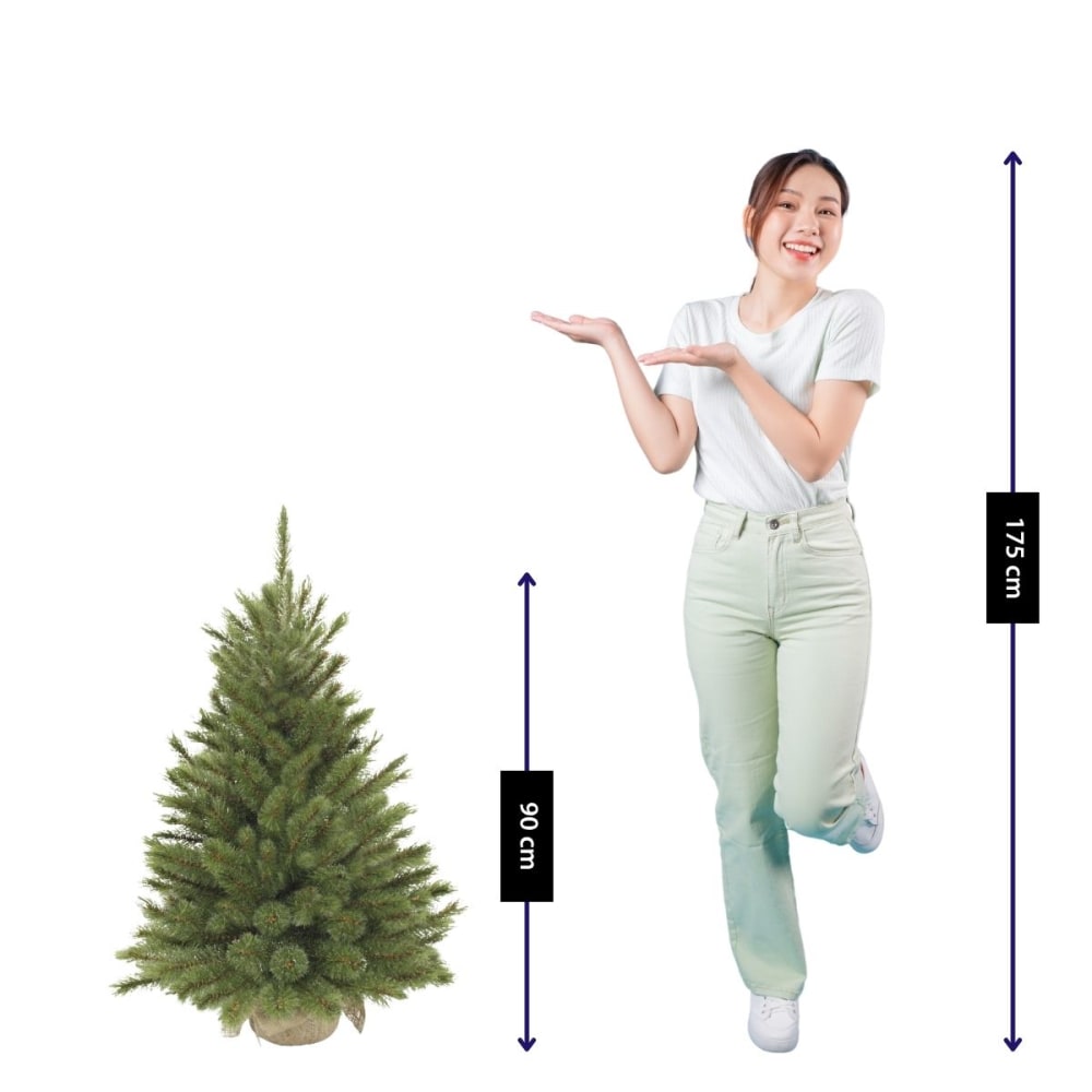 Sapin de noël artificiel vert ciment h90xl62xl62cm - Maisons du Monde