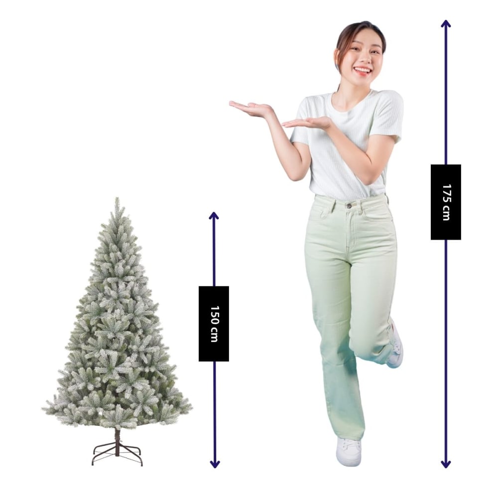 Künstlicher Weihnachtsbaum Nagoya Grün Eisen H150xB91xL91cm -