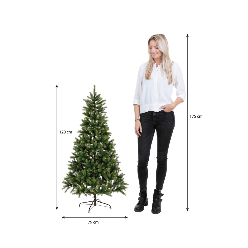 Sapin de noël artificiel vert fer h120xl79xl79cm - Maisons du Monde
