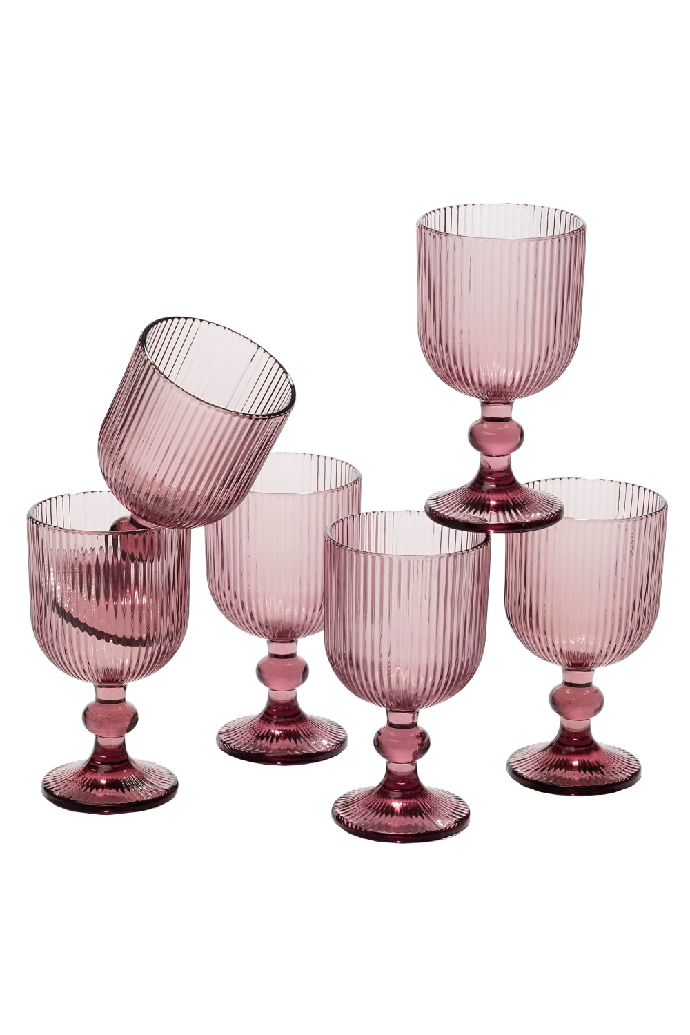 Verre à vin violet verre h15xl8xl8cm Verre à vin violet verre h15xl8xl8cm