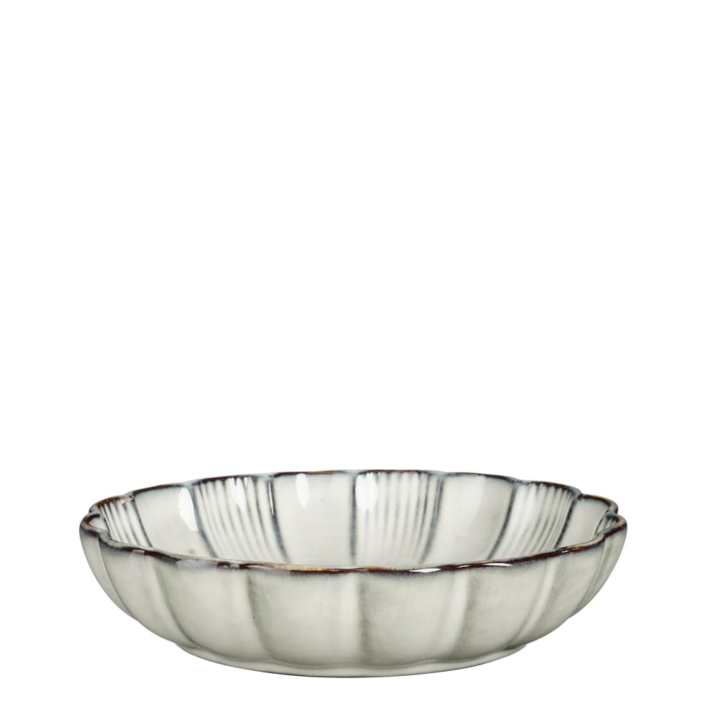 Plat gris céramique h5xl18.5xl18.5cm
