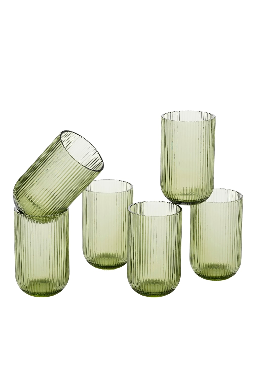 Verre à long drink vert clair verre h13xl8xl8cm Verre à long drink vert clair verre h13xl8xl8cm