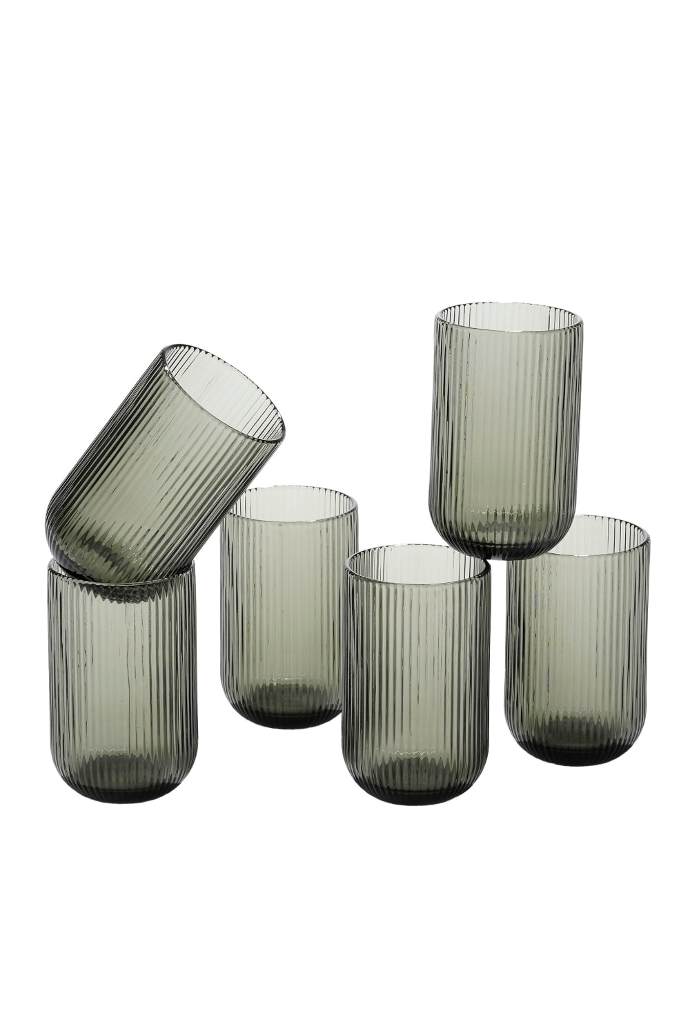 Verre à long drink gris verre h15xl8xl8cm