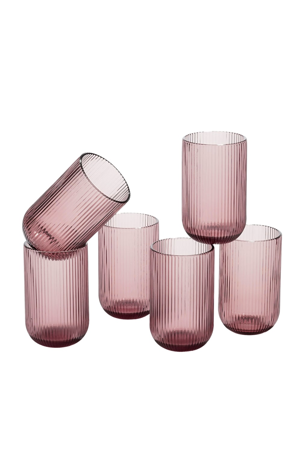 Verre à long drink violet verre h15xl8xl8cm Verre à long drink violet verre h15xl8xl8cm