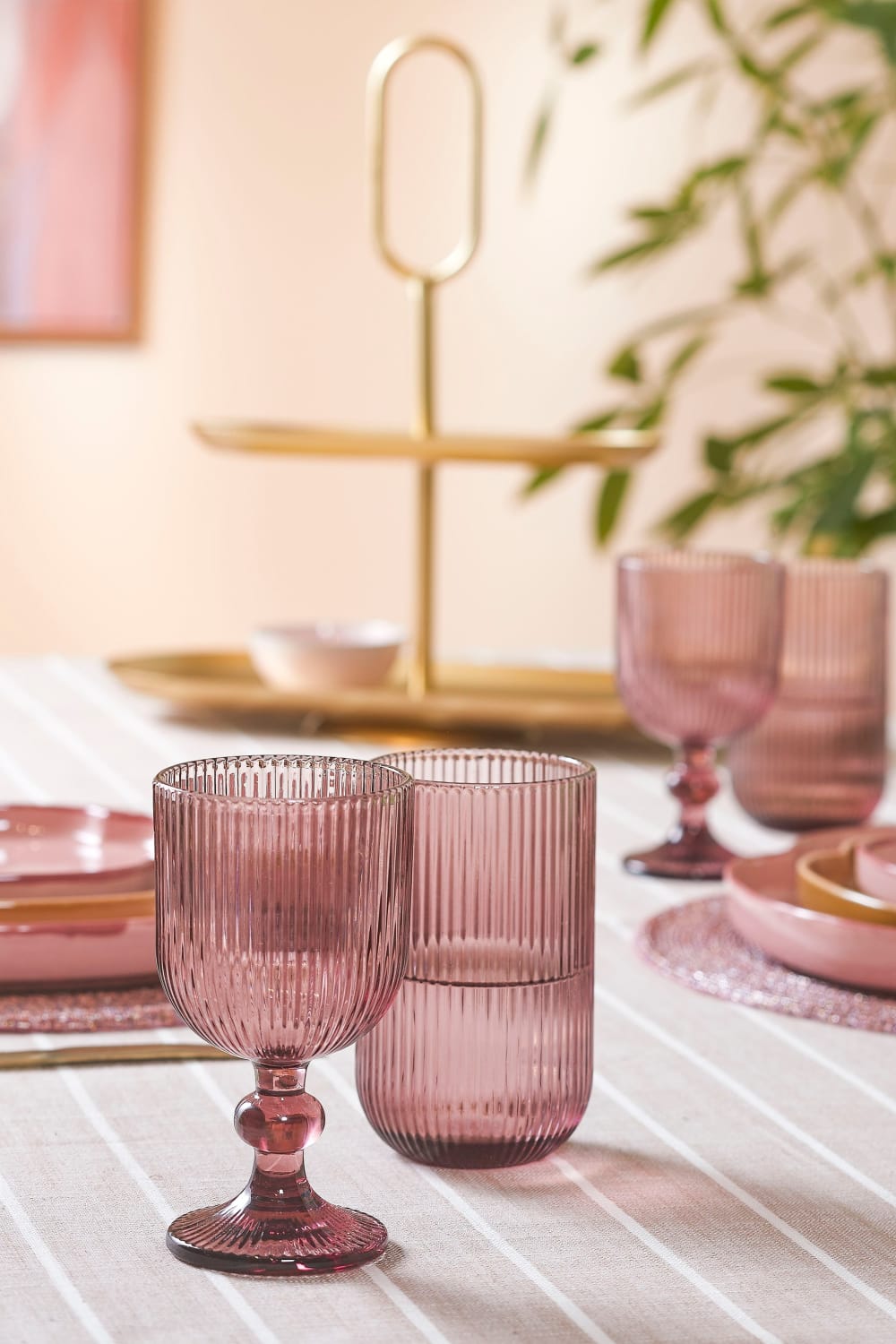 Verre à long drink violet verre h15xl8xl8cm - Maisons du Monde