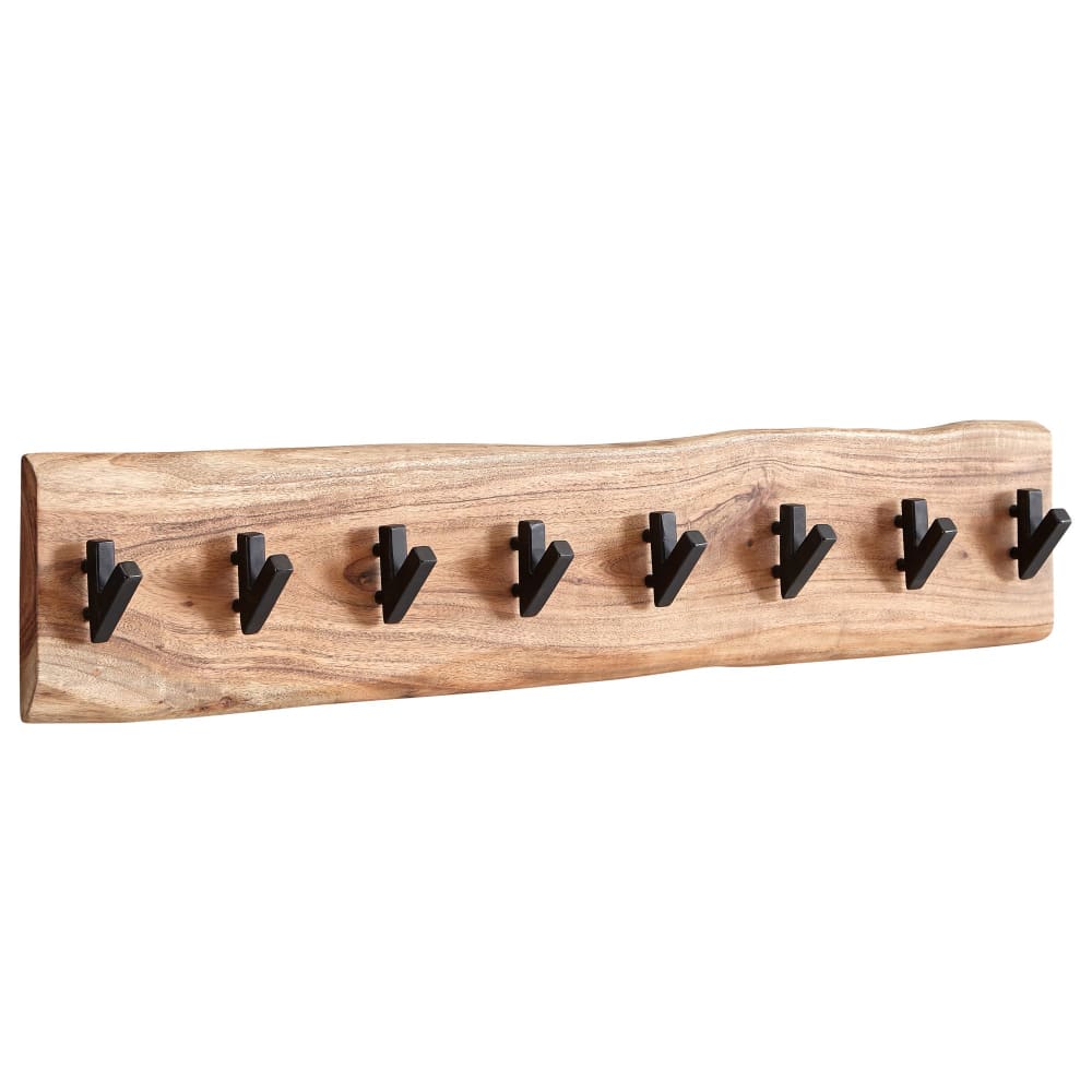 Wandgarderobe aus Akazie Massivholz, Braun