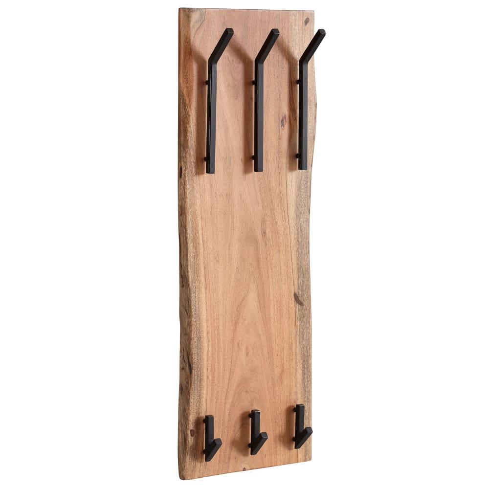 Wandgarderobe aus Akazie Massivholz, Braun
